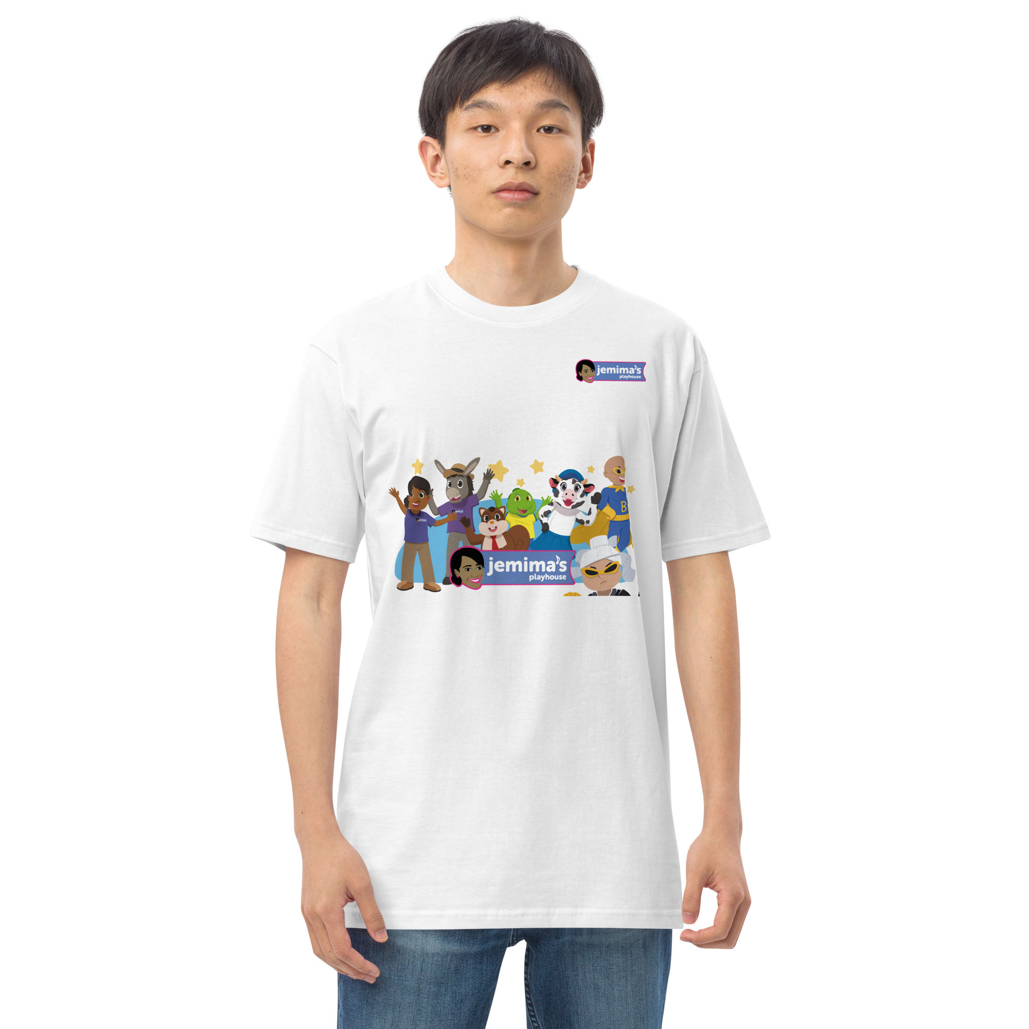 White JP Characters Men’s premium Shirt
