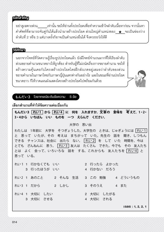 ภาพขนาดย่อ: แนวข้อสอบ JLPT N4