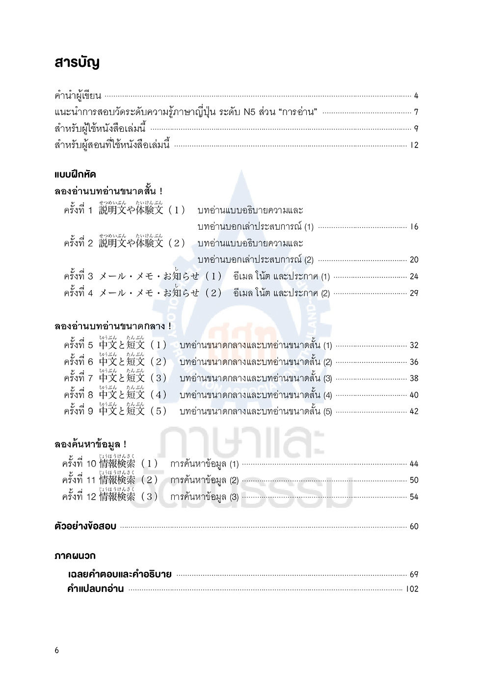ภาพขนาดย่อ: Point & Practice JLPT N5 การอ่าน