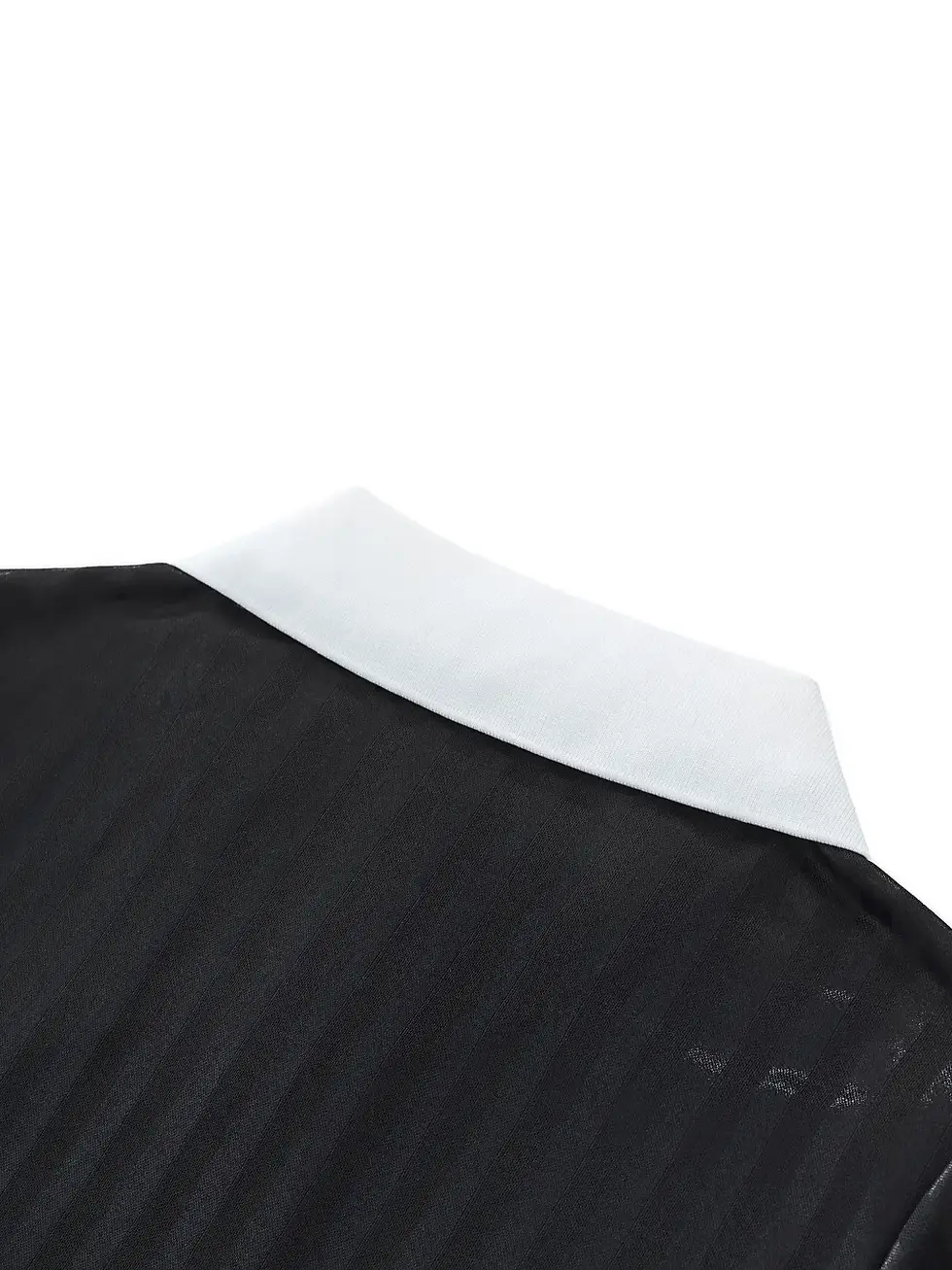 Thumbnail: Contrast Collar Striped Cropped Jersey | Wholesale
