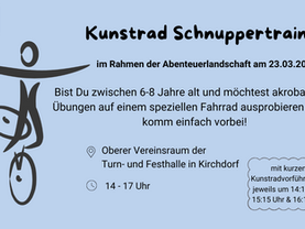 Kunstrad Schnuppertraining im Rahmen der "Abenteuerlandschaft" - am Sonntag, 23. März 2025