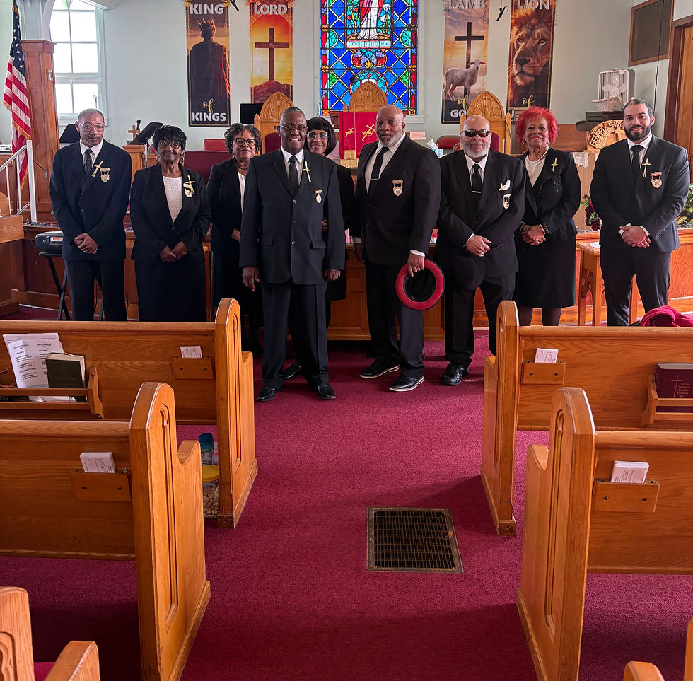 Leon Slaughter (Pres.) Robert Lowe (V.Pres) Theresa Bullock (Treas.) Adrienne Slaughter( Sec) Anthony Carter, (Chap)