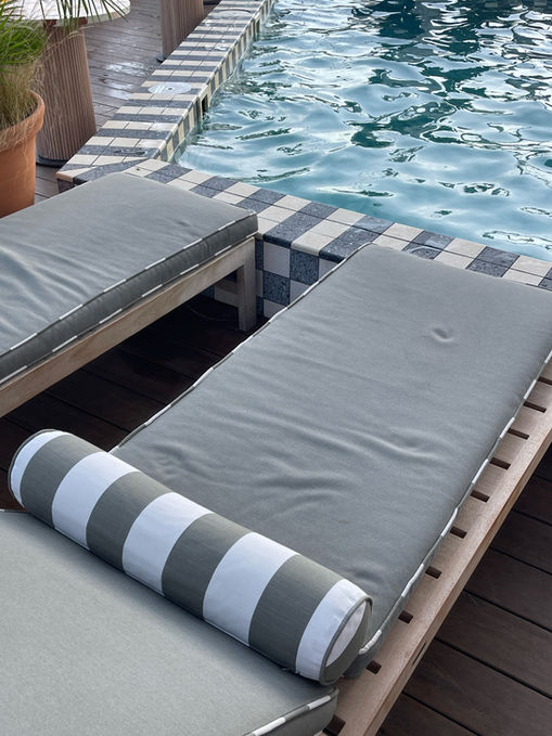 Luxury pool sunloungers with private heated pool, managed vacation rental Tenerife