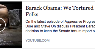 'We've totured some folks' and the report needs to be kept from the public and what the