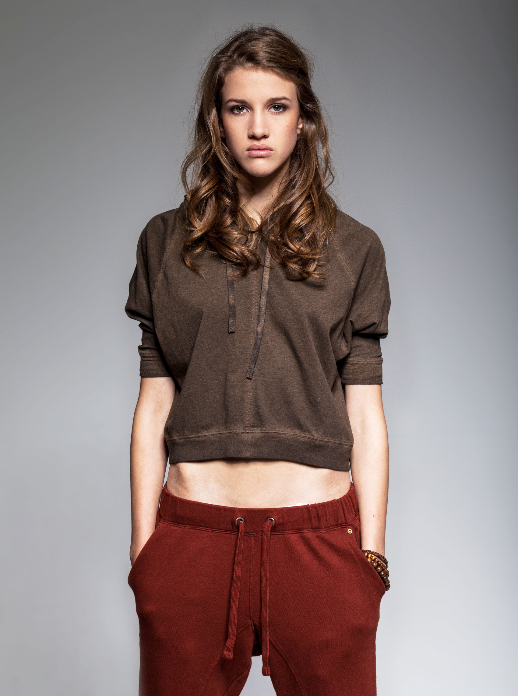 Women's Light Hoodie 3/4 - perified wood