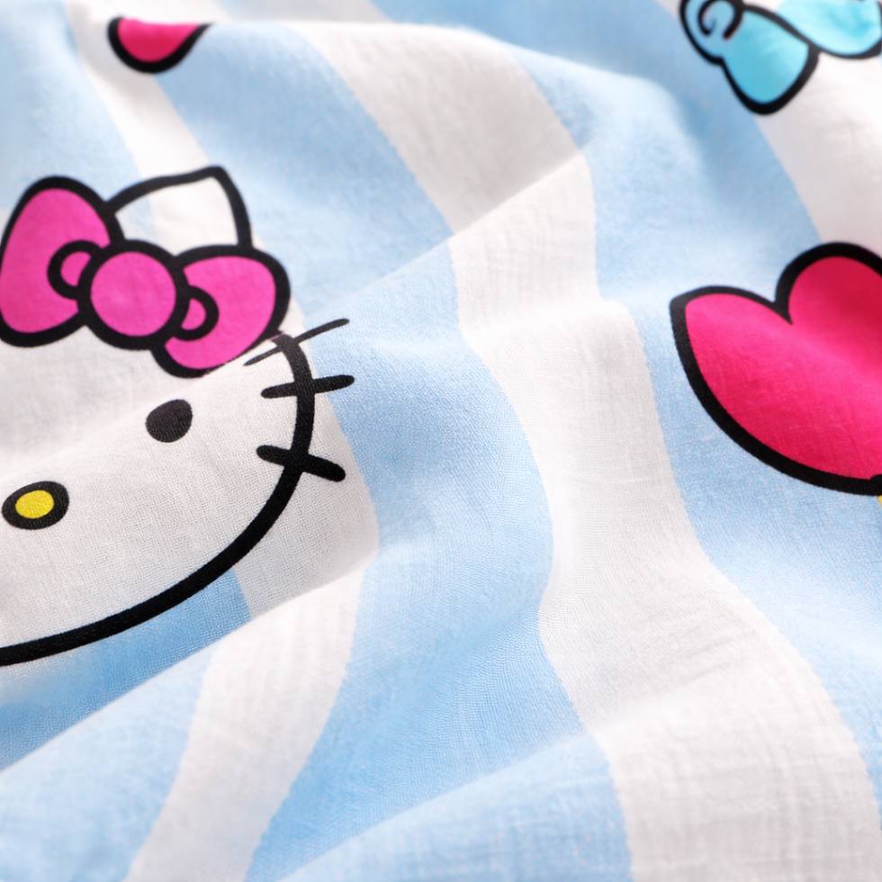 Thumbnail: Hello Kitty Girls Summer Outfit – Blue Stripe Set