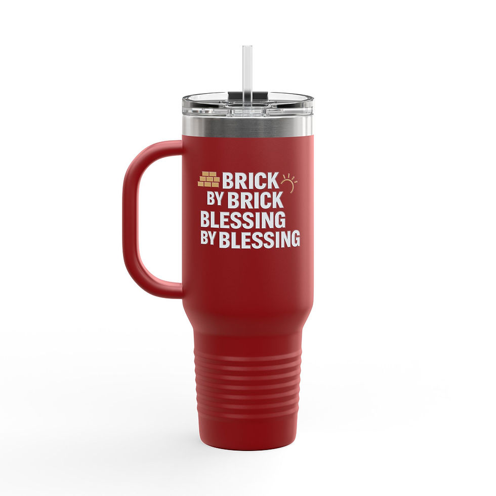 Thumbnail: Brick by Brick Blessing by Blessing Insulated Travel Mug – 40oz Tumbler - Gifts