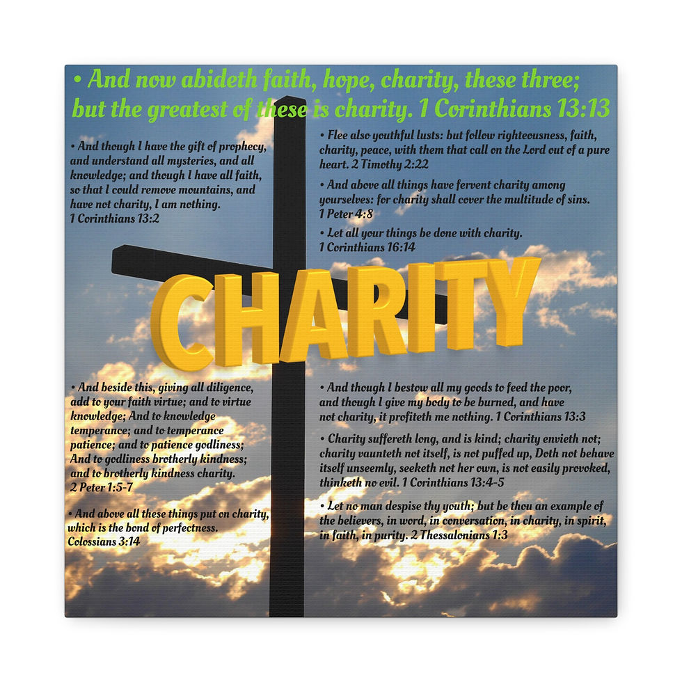 Thumbnail: Charity Set 3 of 3 Canvas Art, Stretched Canvas Print Wall Decor, Unique Gift