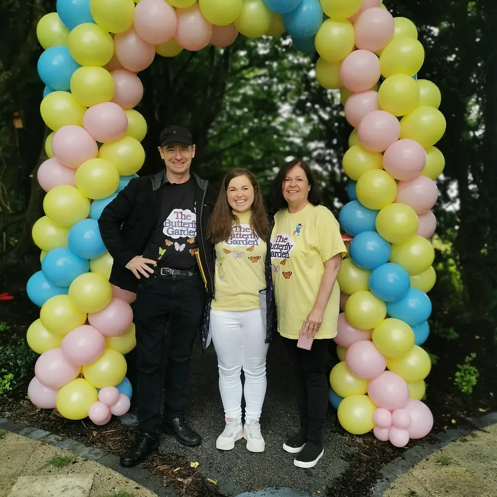 With my parents on the butterfly garden opening day - August 2022