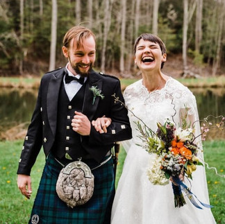Josh and Julie Kinn at their wedding