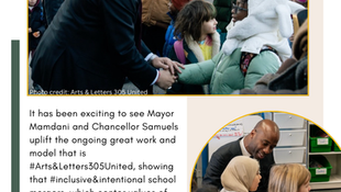 Mayor Mamdani and Schools Chancellor Kamar Samuels Visit Arts & Letters 305 United