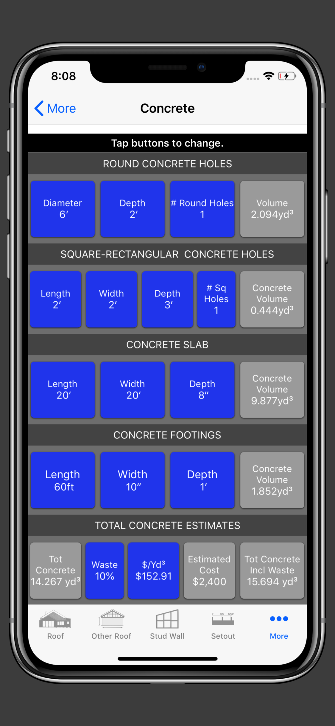 Concrete Estimator