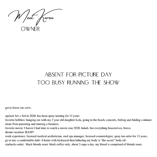 Art + Sol chicago spray tan specialist offering expert care for spray tans.