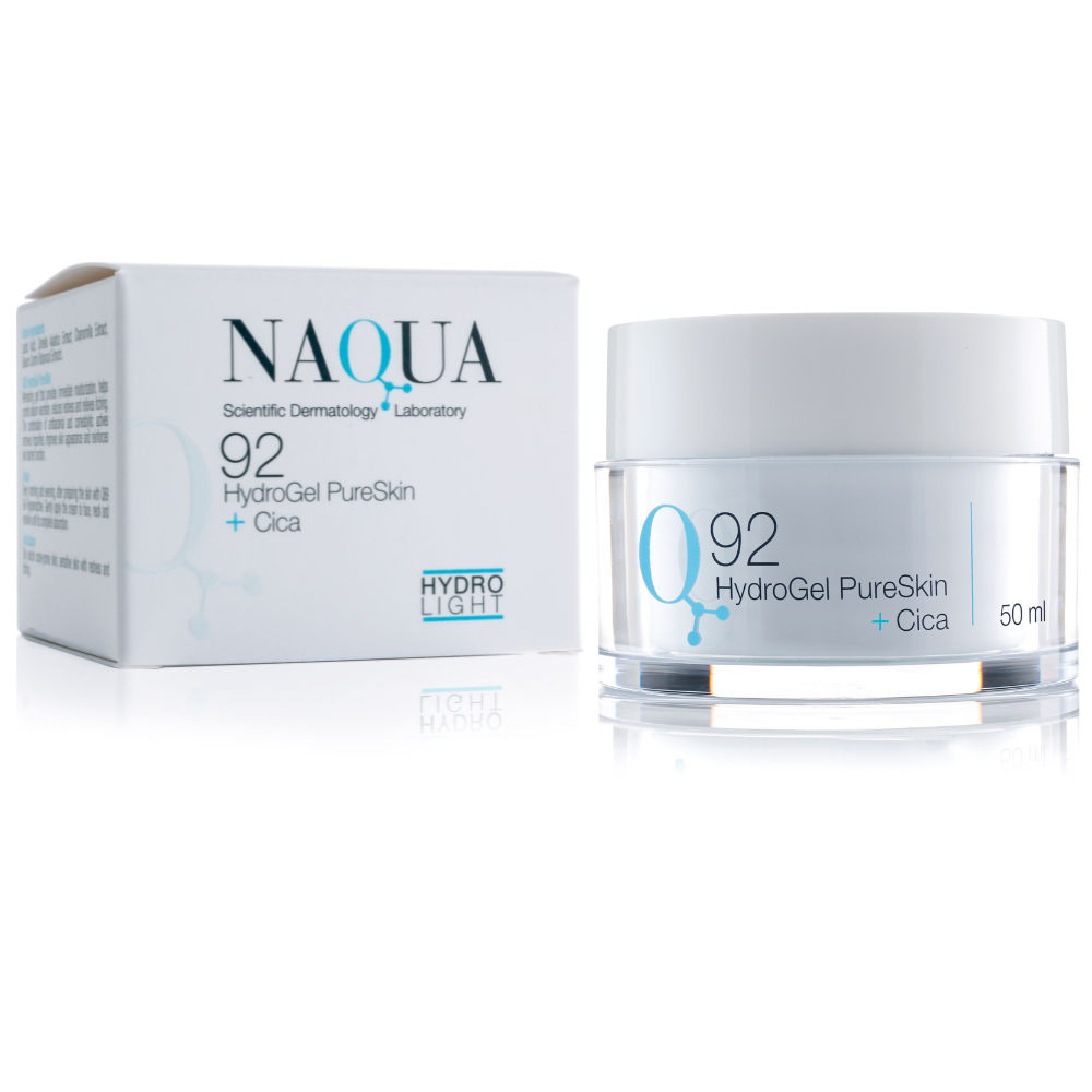 Гель себум-контроль с центеллой Naqua Q92 Hydrogel Pureskin + Cica 50ml