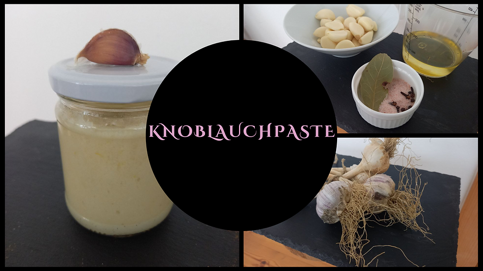Den Knoblauch zu einer Paste verarbeiten, so hält er länger.
