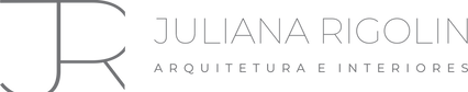 logotipo em cinza com os dizeres: Juliana Rigolin Arquitetura e Interiores