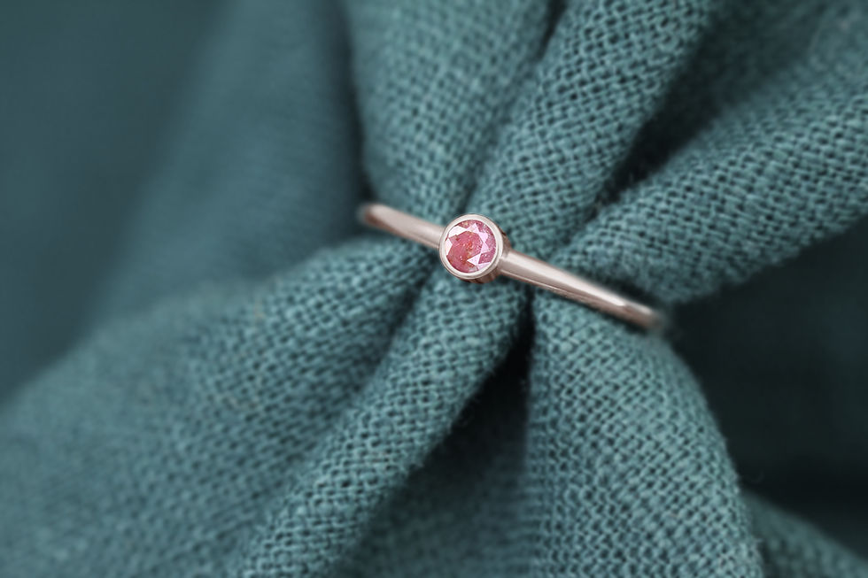 Thumbnail: FairTrade 14k or 18k gold and sustainably sourced ruby engagement ring