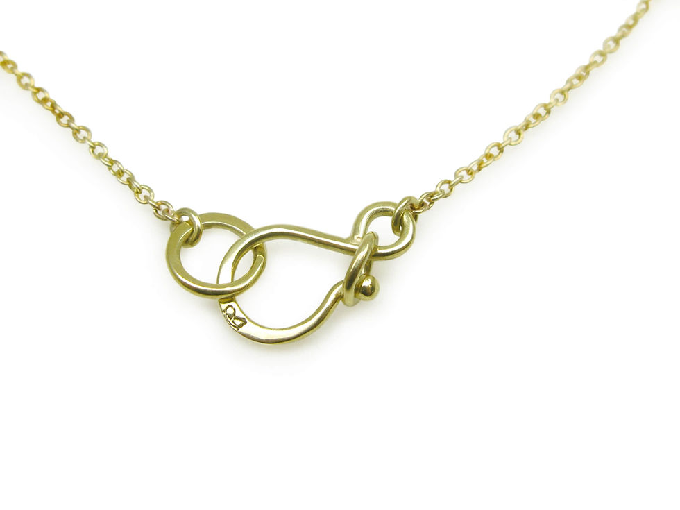 Miniaturbild: Sanctuary » 14k yellow gold and fairtrade mexican fire opal Art Deco minimalist necklace