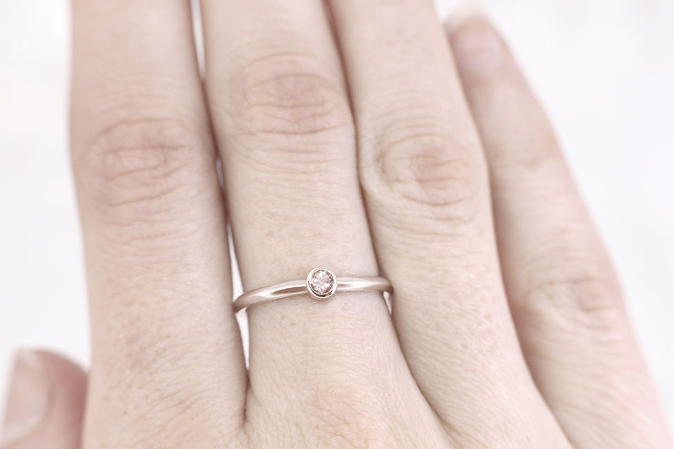 Thumbnail: ADORATION • Fairtrade Gold and Ethical Oregon Sunstone Engagement Ring