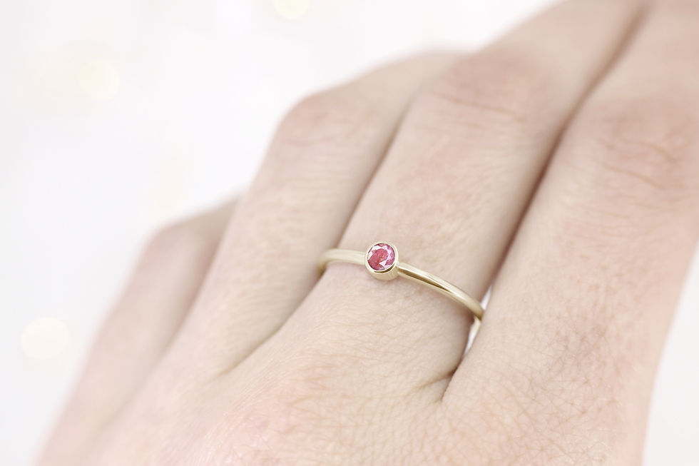 Thumbnail: FairTrade 14k or 18k gold and sustainably sourced ruby engagement ring
