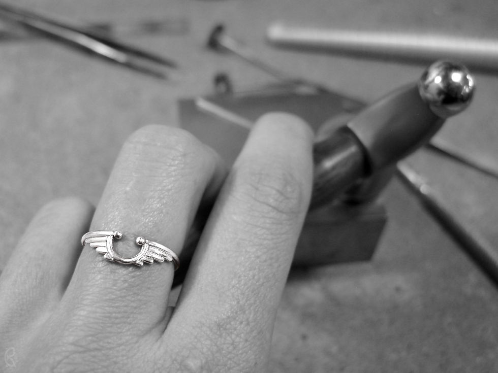 Guardian - Minimalist recycled sterling silver handmade ring