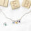 Thumbnail: Fairtrade White Gold Birthstone Charm Necklace Perfect as a Gift