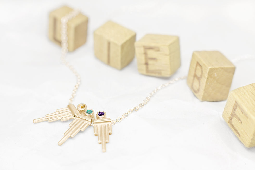 Thumbnail: Handmade Fairtrade Birthstone Charm Necklace - Perfect for Birthday, Mother's Day, New Baby