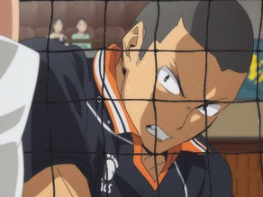 episódio 16 da 3ª temporada de Haikyuu!, durante o jogo contra o colégio Inarizaki, vemos Ryunosuke Tanaka — o Ryuu