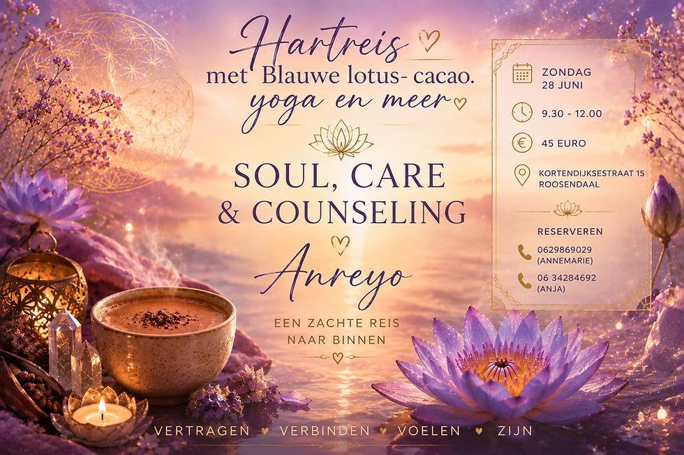 Hartreis met Blauwe Lotus, Cacao, Yoga en meer… Een ochtend helemaal voor jou