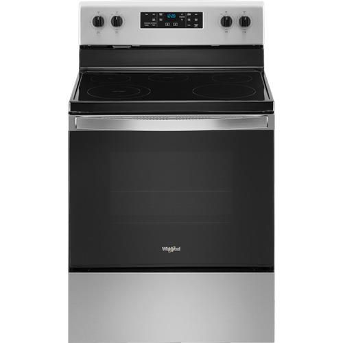 Whirlpool - 5.3 CuFt Freestanding 5 Burner Electric Range In Stainless Steel