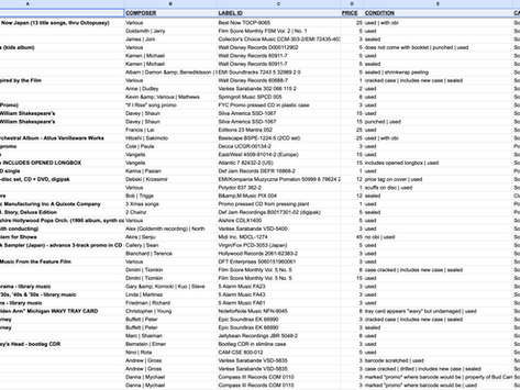 Updated Inventory