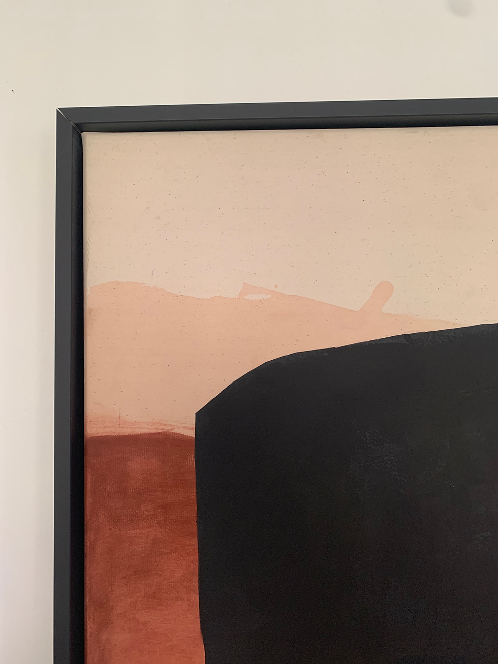 Miniaturbild: Terra 100 × 100 cm Mischtechnik auf unbehandelter Leinwand, gerahmt in mattem Schwarz (Rahmen inkl.