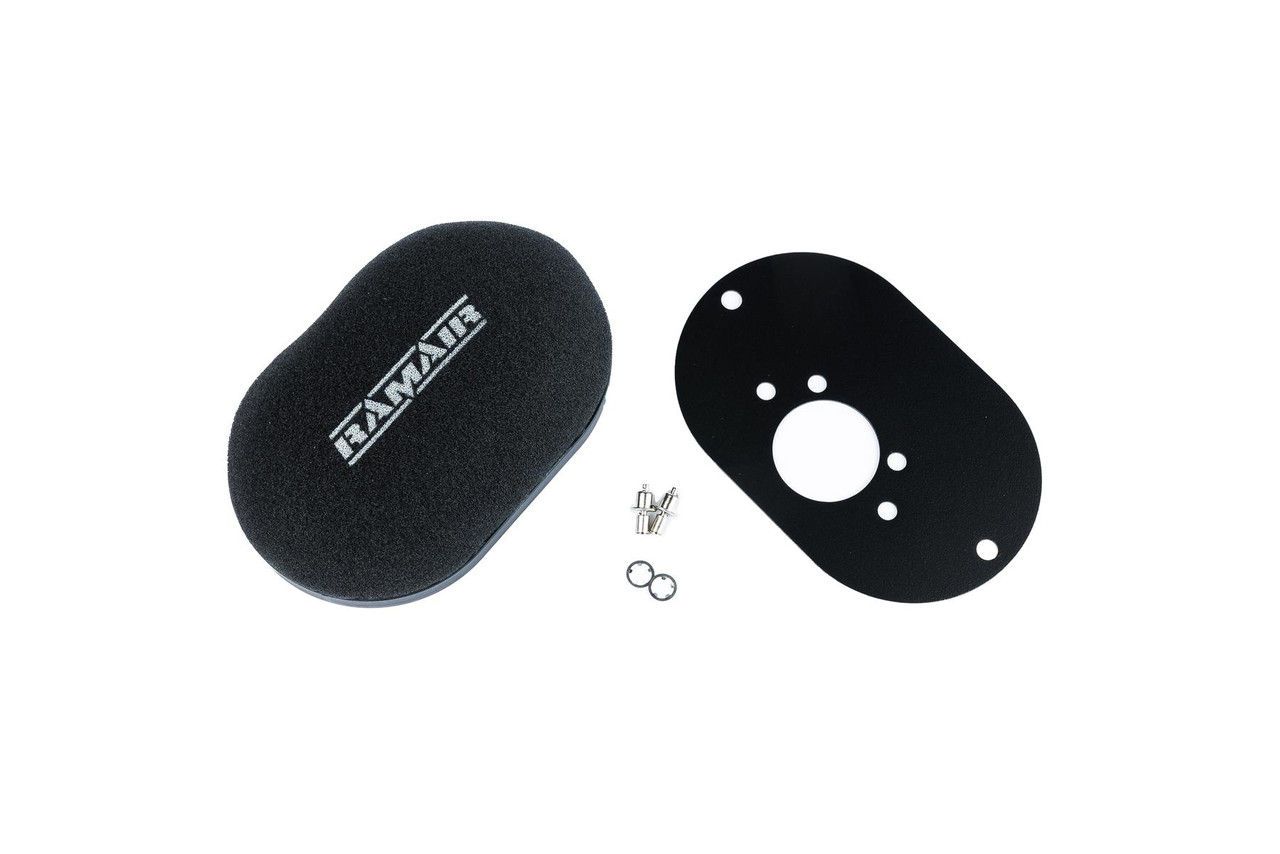 Domed Carb Air Filter & Baseplate to fit SU HIF6, HIF44 1.7in - 40mm Internal