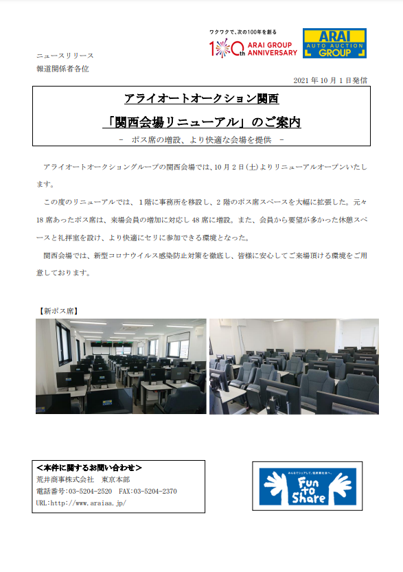 Arai Auto Auction Kansai Yard Re Open Akebono