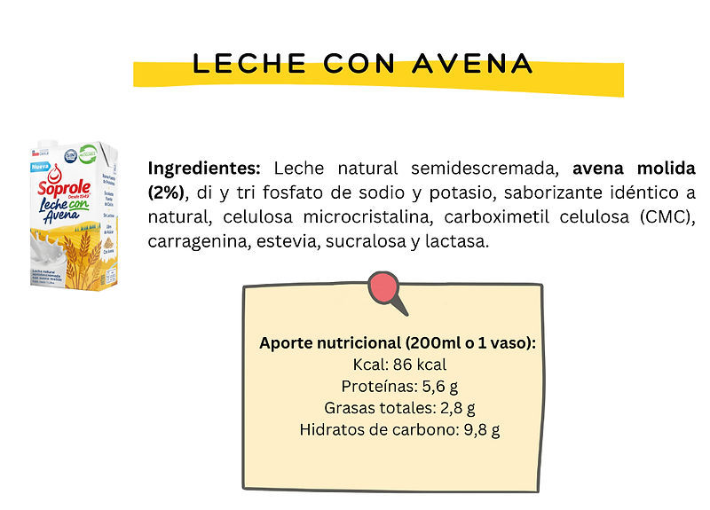 Leche con avena Soprole-nutricionista Karina Herrera