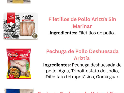Comparación de pollo envasado