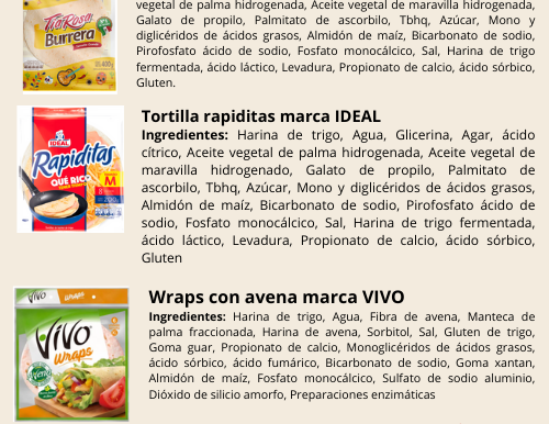 Comparación masas para tacos