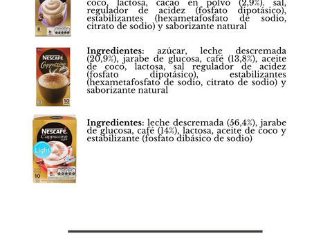 Comparación bebidas calientes en polvo