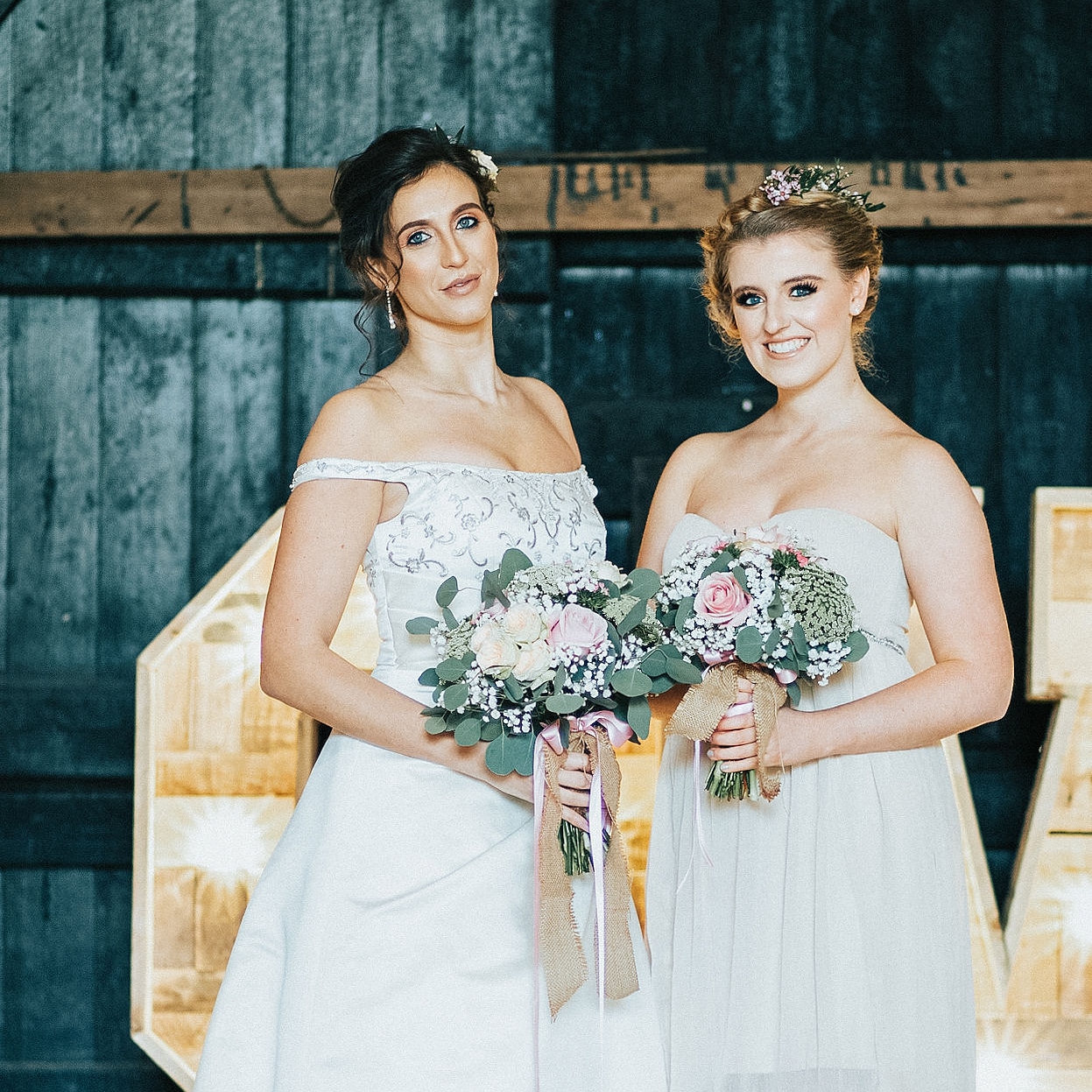 Bride and Bridesmaid