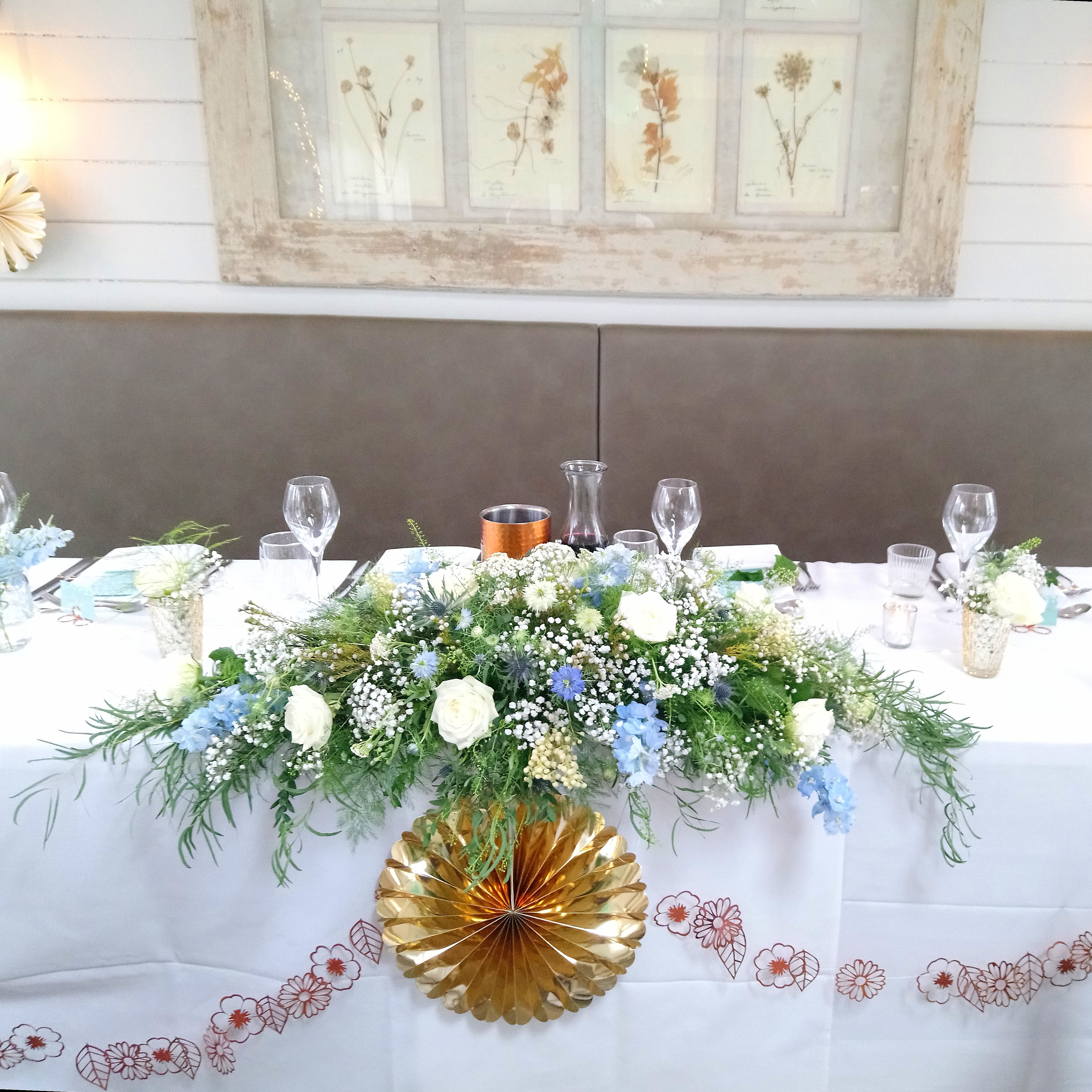 Natural and Wild Top Table Arrangement