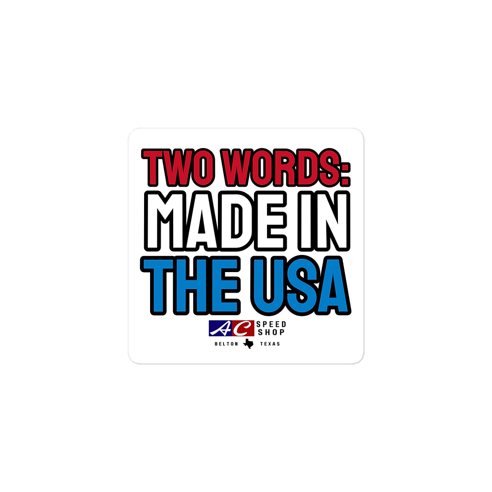 Thumbnail: Two Words Sticker: MADE IN THE USA - Ribs and Rods Giveaway Entry