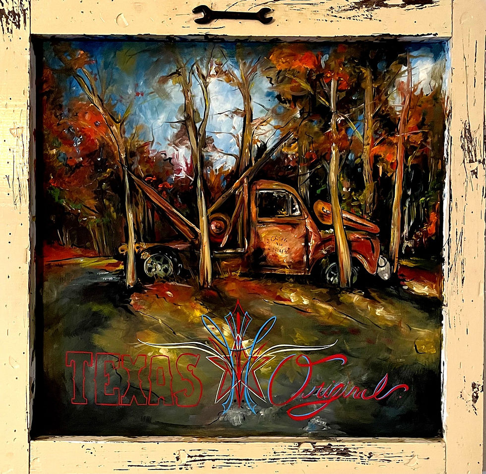Texas Original art piece created by Asphalt Canvas Custom Art that spurred Texas Original Kulture