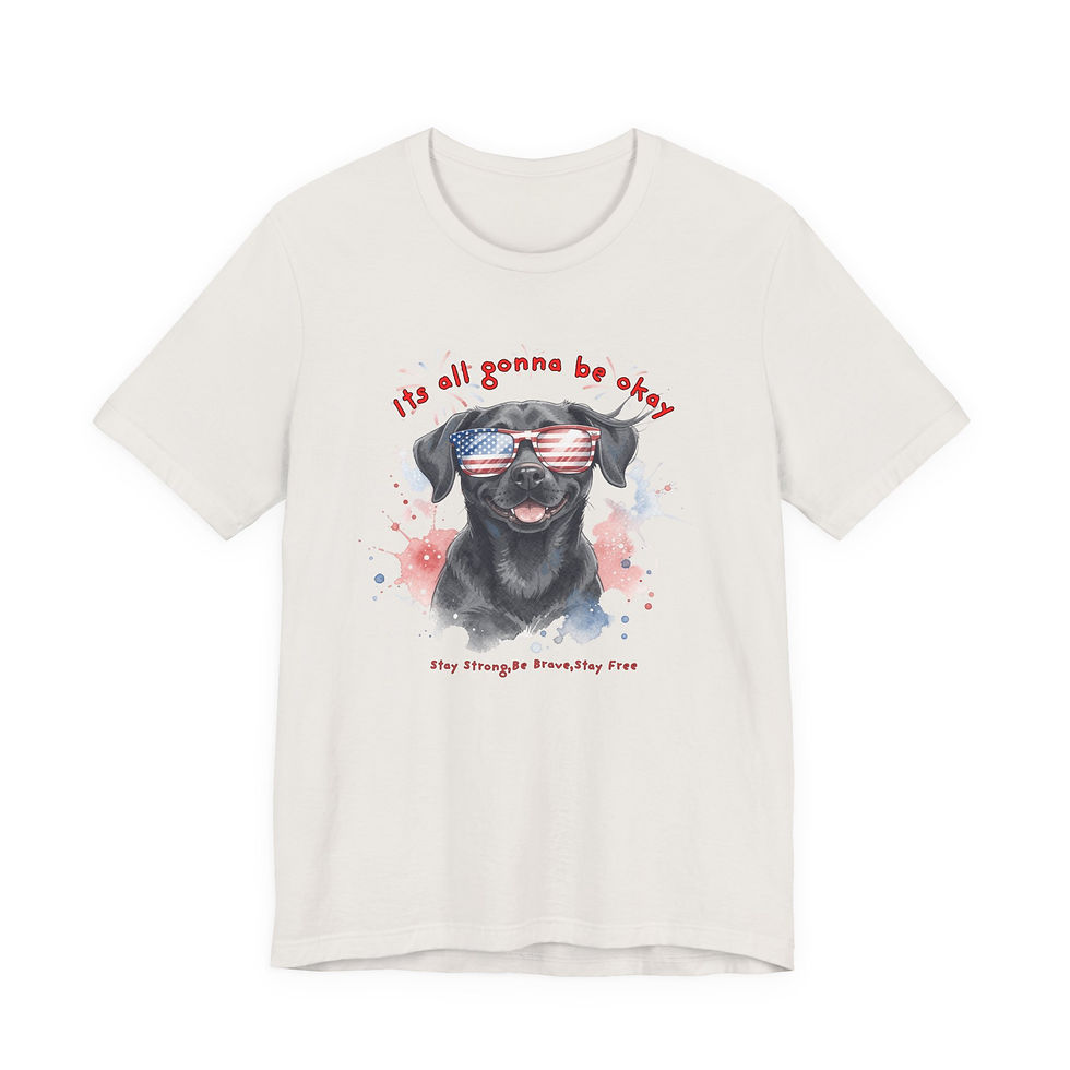 Thumbnail: It’s All Gonna Be Okay Patriotic Black Lab Short Sleeve Tee
