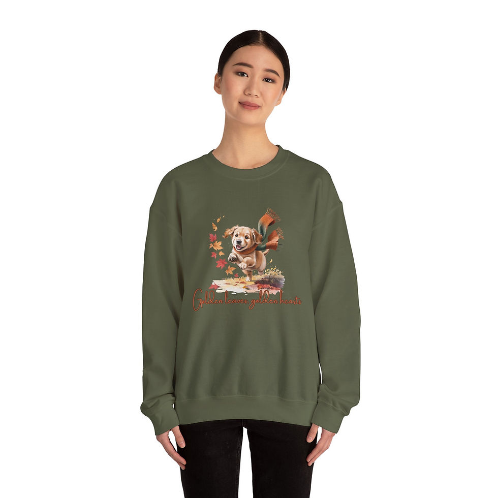 Thumbnail: Golden Leaves and Hearts Sweatshirt