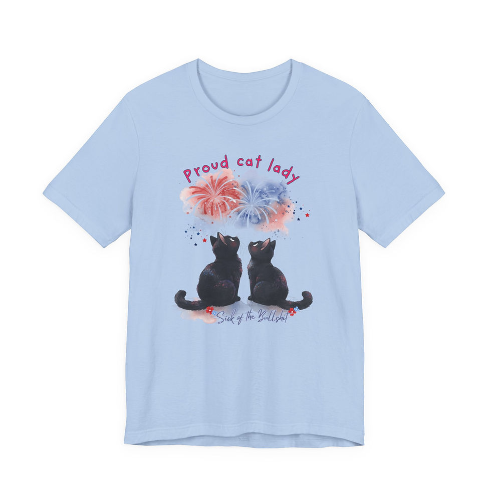 Thumbnail: Proud Cat Lady  Patriotic Black CatShort Sleeve Tee