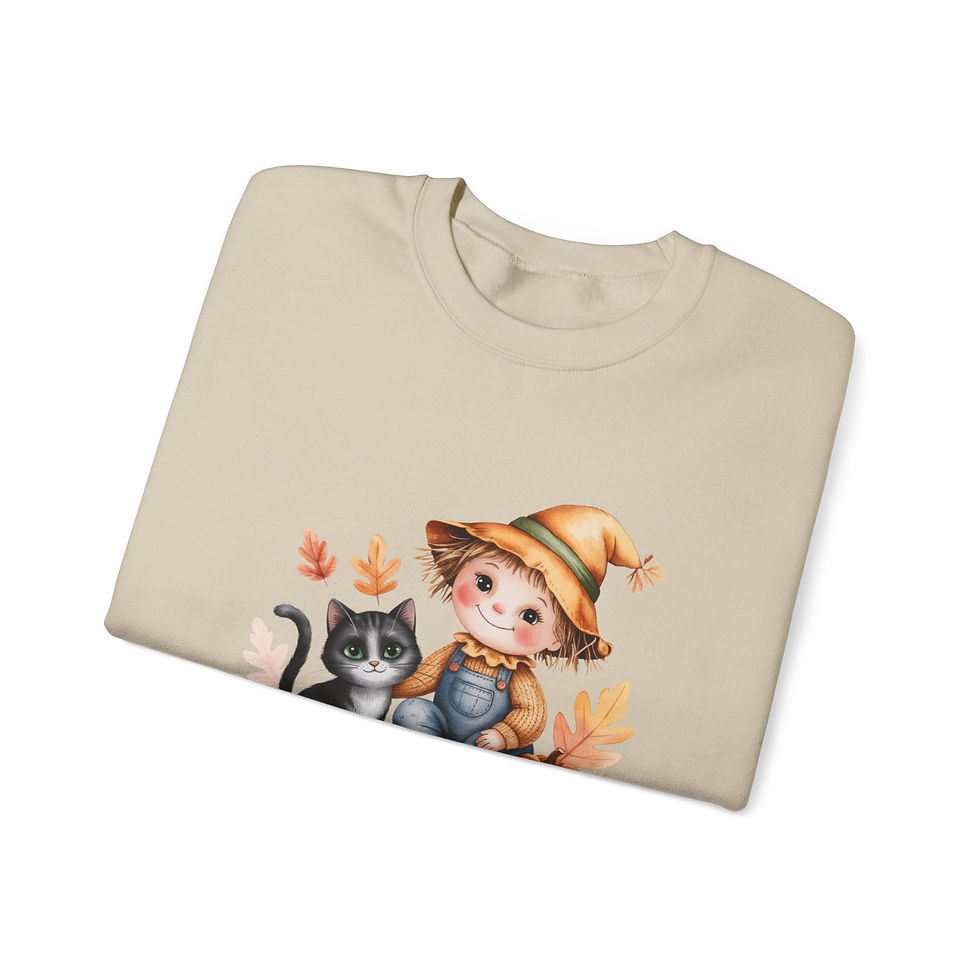 Thumbnail: Fall Scarecrow Cat Sweatshirt