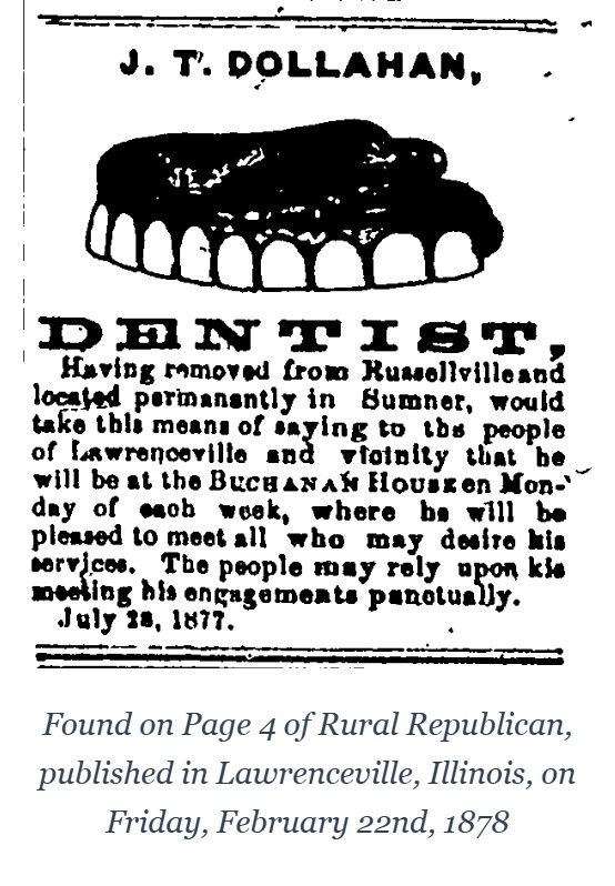 Dr. John T. Dollahan and Rural Dentistry in Lawrence County, Illinois
