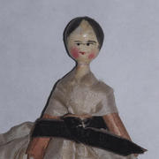 4" Wooden Peg Doll- Unknown Maker