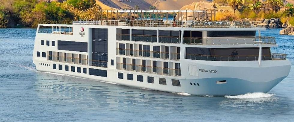Viking Aton, an identical sister ship of the Viking Sekhmet, on the Nile