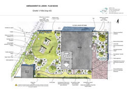 Esquisse à la main d'un jardin à Quimper